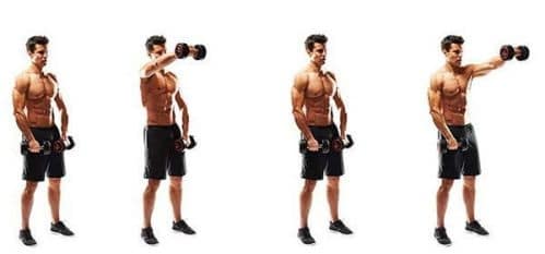 Nâng tạ tay trước mặt - Front Dumbbell Raises