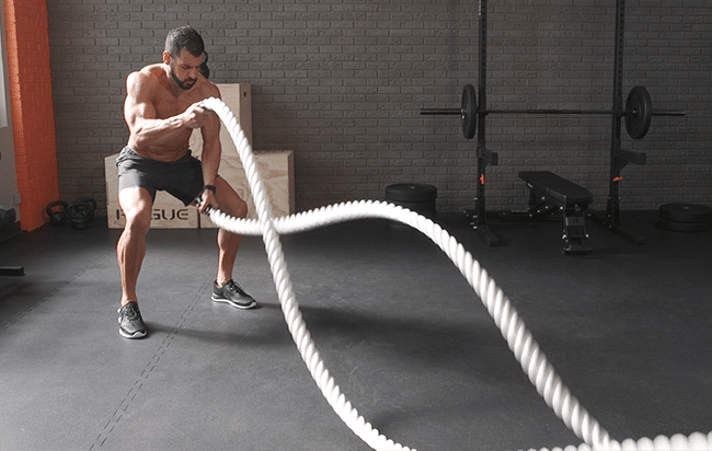 Bài tập đánh dây thừng - Battle Ropes