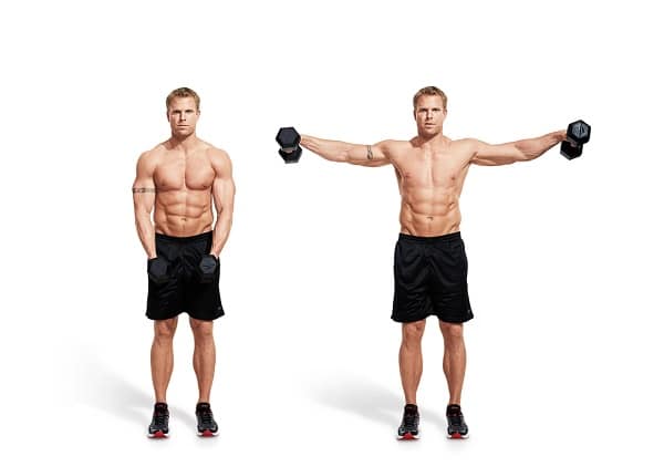Bài tập vai nâng tạ 2 bên- Lateral Raises