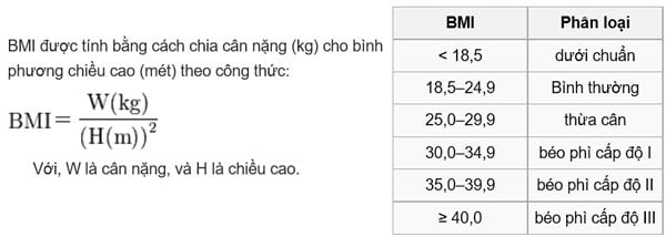 Image result for Chỉ số BMI (Body Mass Index)