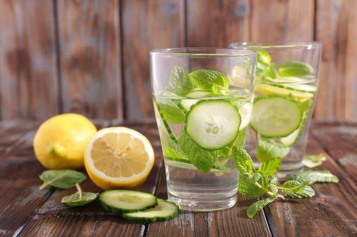 Detox giảm cân bằng dưa chuột và chanh