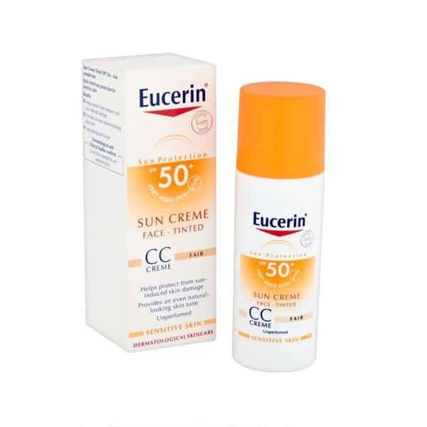 Kem chống nắng dưỡng da, trang điểm Eucerin Sun Face CC Cream.